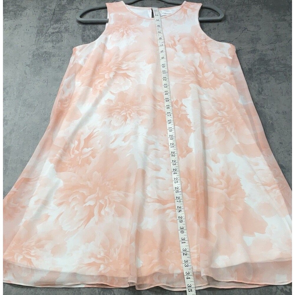 Calvin Klein Light Pink Floral Sleeveless Women’s Dress Size 10 - Picture 8 of 13